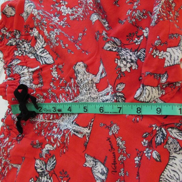 Victorias Secret Red Cotton Big Cat Sleep Pants Medium - Picture 11 of 16